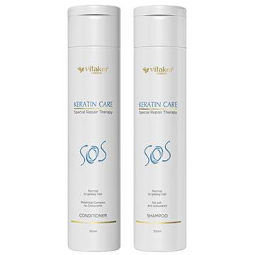 SOS KERATIN CARE sampon & kondicionáló ZSÍROS ÉS NORMÁL HAJRA